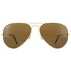 Ray-Ban Polarised|Ray-Ban^Sunglasses Aviator 3025 Gold Brown Polarized 001/57