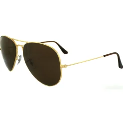 Ray-Ban Polarised|Ray-Ban^Sunglasses Aviator 3025 001/57 Gold Brown Polarized
