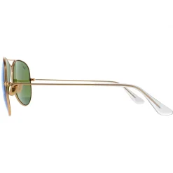 Ray-Ban Polarised^Sunglasses Aviator 3025 112/4L Matt Gold Blue Mirror Polarized