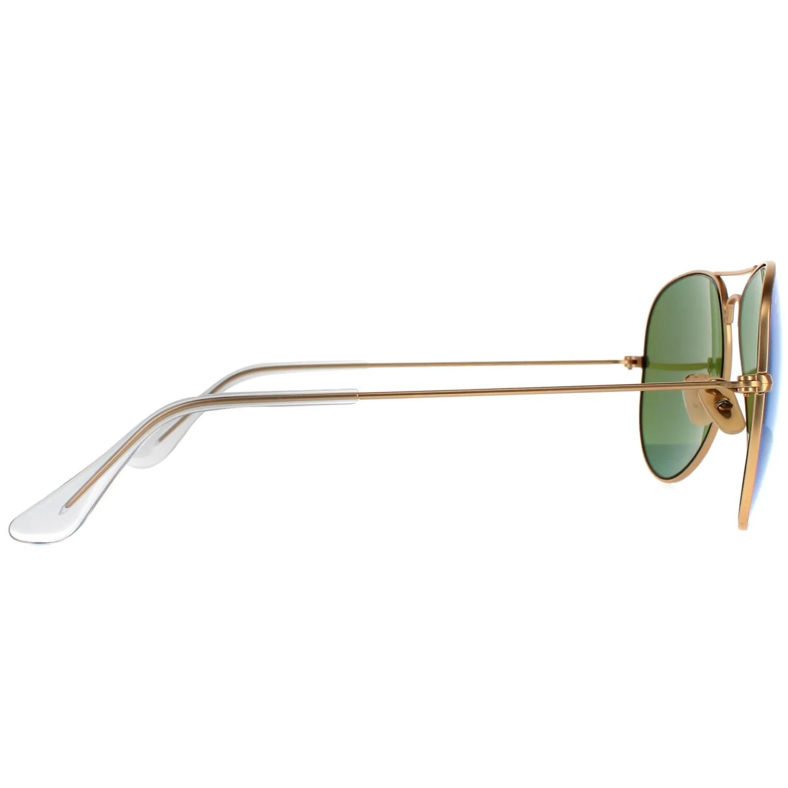 Ray-Ban Polarised^Sunglasses Aviator 3025 112/4L Matt Gold Blue Mirror Polarized