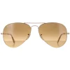 Ray-Ban Polarised^Sunglasses Aviator 3025 112/M2 Shiny Gold Brown Gradient Polar