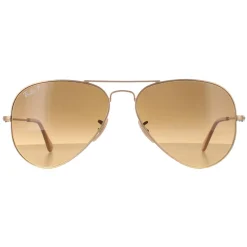 Ray-Ban Polarised^Sunglasses Aviator 3025 112/M2 Shiny Gold Brown Gradient Polar