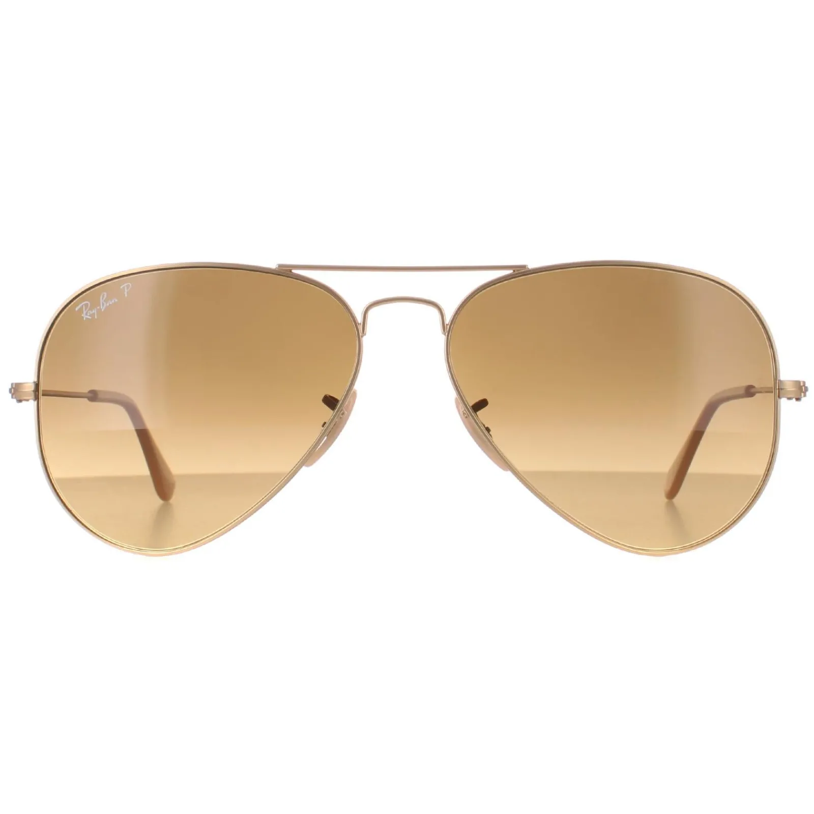 Ray-Ban Polarised^Sunglasses Aviator 3025 112/M2 Shiny Gold Brown Gradient Polar
