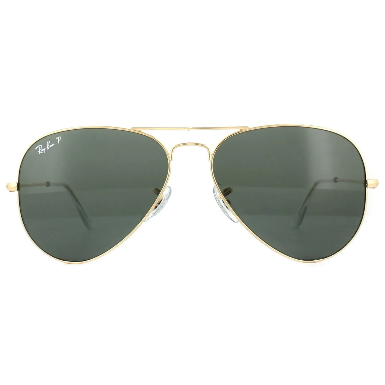 Ray-Ban Polarised|Ray-Ban^Sunglasses Aviator 3025 Gold Green Polarized 001/58 62mm