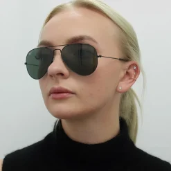 Ray-Ban Polarised|Ray-Ban^Sunglasses Aviator 3025 002/58 Black Polarized