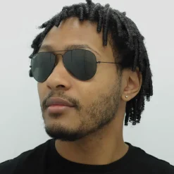 Ray-Ban Polarised|Ray-Ban^Sunglasses Aviator 3025 002/58 Black Polarized