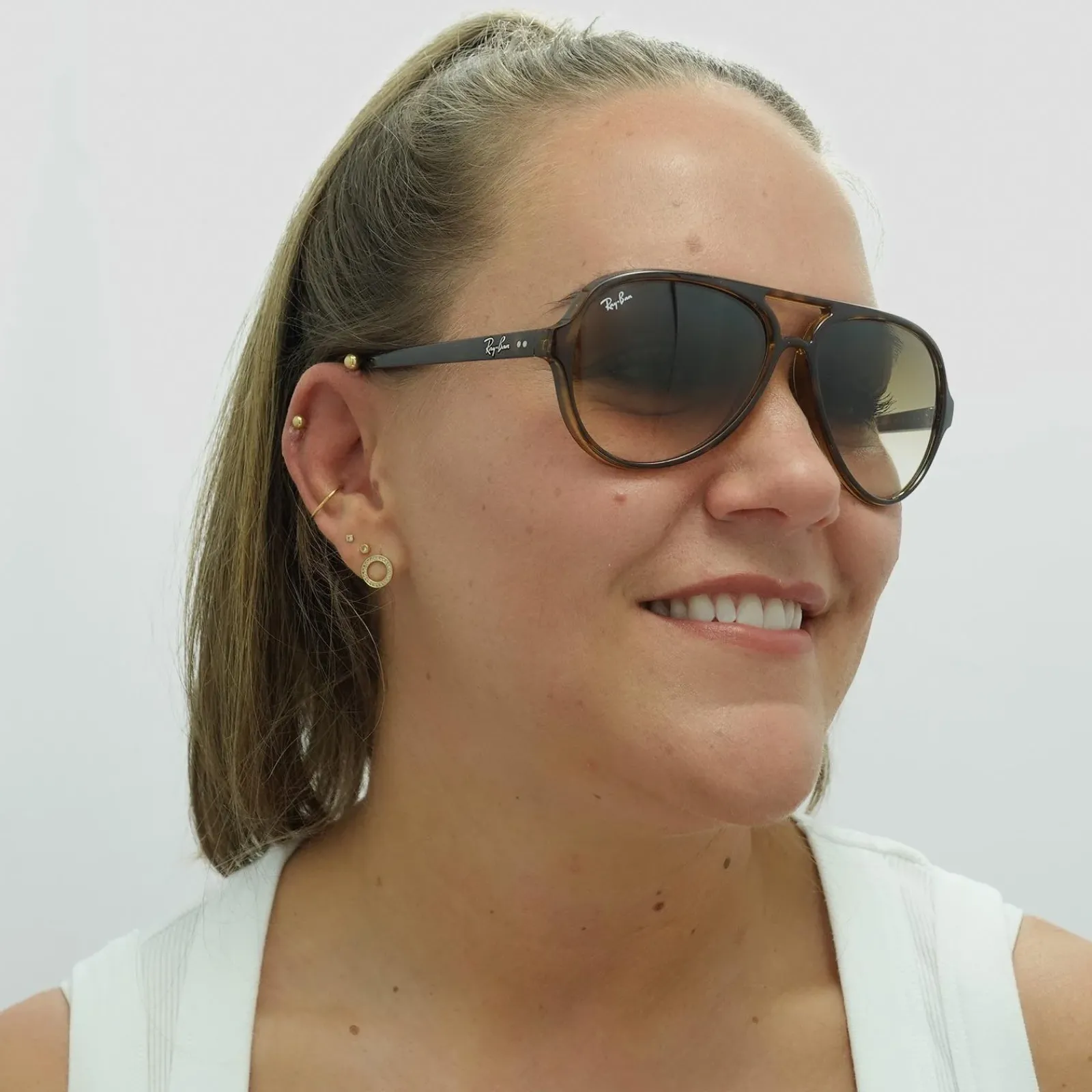 Ray-Ban Ray-Ban|Aviator^Sunglasses Cats 5000 4125 710/51 Havana Brown