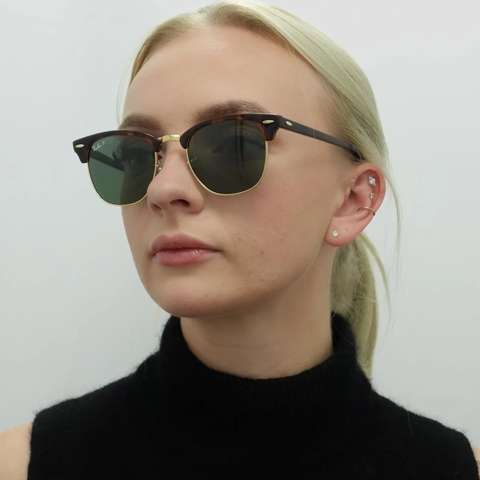 Ray-Ban Polarised|Ray-Ban^Rayban Sunglasses Clubmaster 3016 990/58 Red Havana Green Polarized La