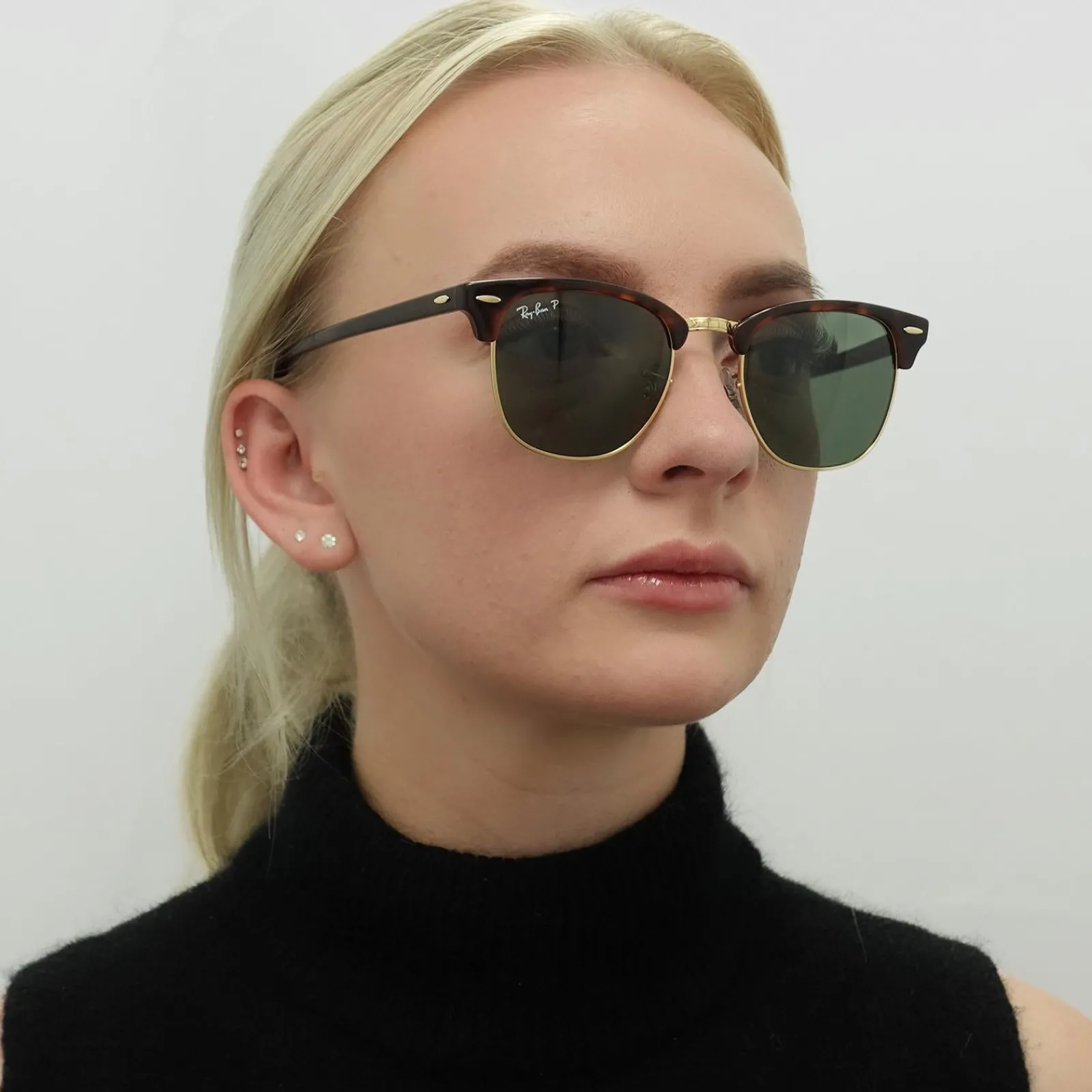 Ray-Ban Polarised|Ray-Ban^Rayban Sunglasses Clubmaster 3016 990/58 Red Havana Green Polarized La