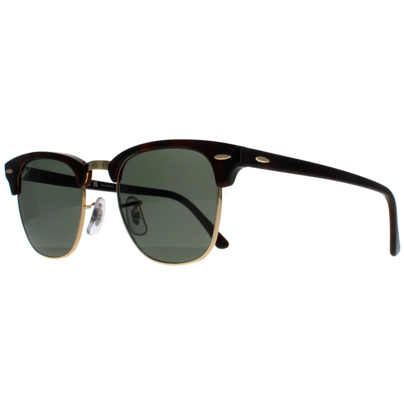 Ray-Ban Polarised|Ray-Ban^Rayban Sunglasses Clubmaster 3016 990/58 Red Havana Green Polarized La