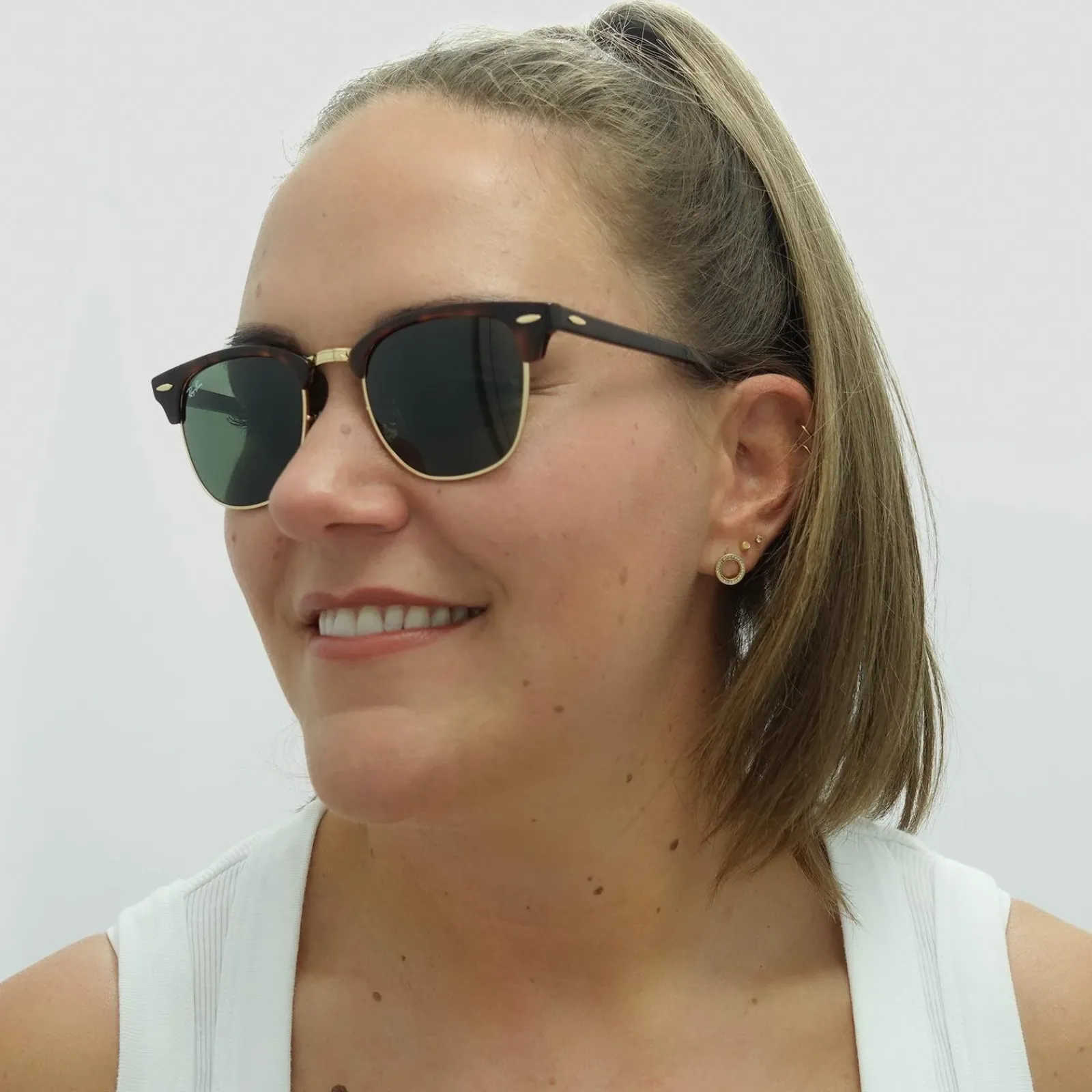Ray-Ban Ray-Ban|Ray-Ban^Sunglasses Clubmaster 3016 W0366 Havana Green G-15 Large 51mm