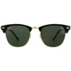Ray-Ban Ray-Ban|Round^Sunglasses Clubmaster 3016 W0365 Black Green G-15 Small 49mm