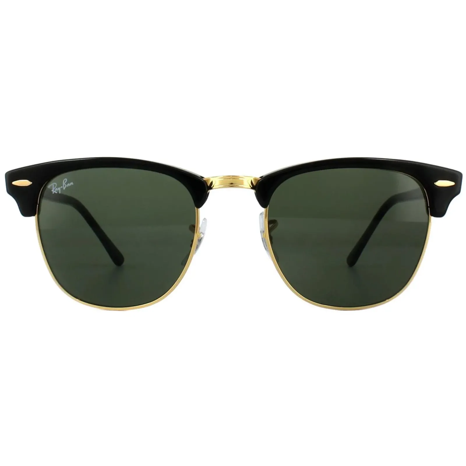 Ray-Ban Ray-Ban|Round^Sunglasses Clubmaster 3016 W0365 Black Green G-15 Small 49mm