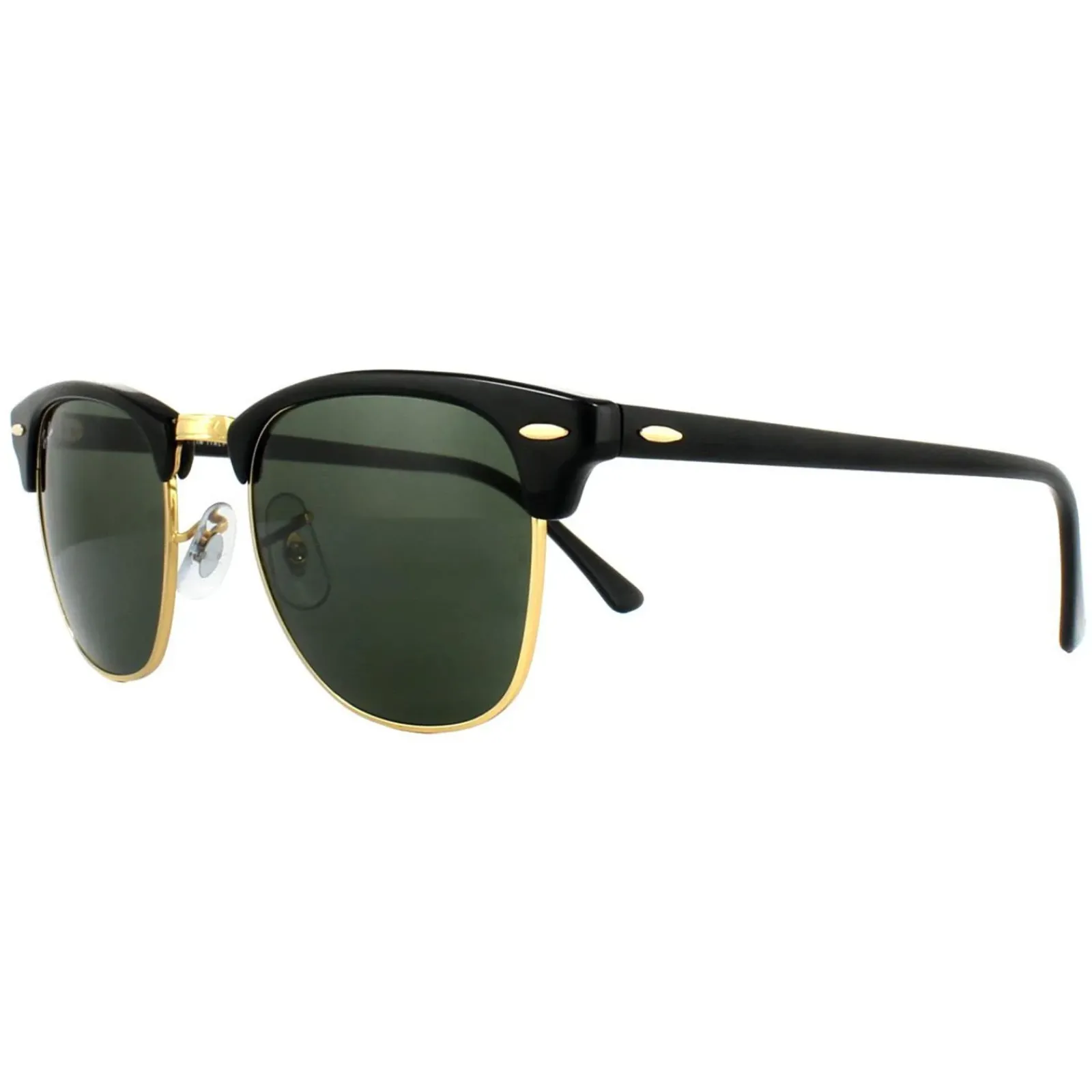 Ray-Ban Ray-Ban|Round^Sunglasses Clubmaster 3016 W0365 Black Green G-15 Small 49mm