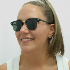 Ray-Ban Ray-Ban|Ray-Ban^Sunglasses Clubmaster 3016 W0365 Black Green G-15 Large 51mm