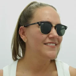Ray-Ban Ray-Ban|Ray-Ban^Sunglasses Clubmaster 3016 W0365 Black Green G-15 Large 51mm