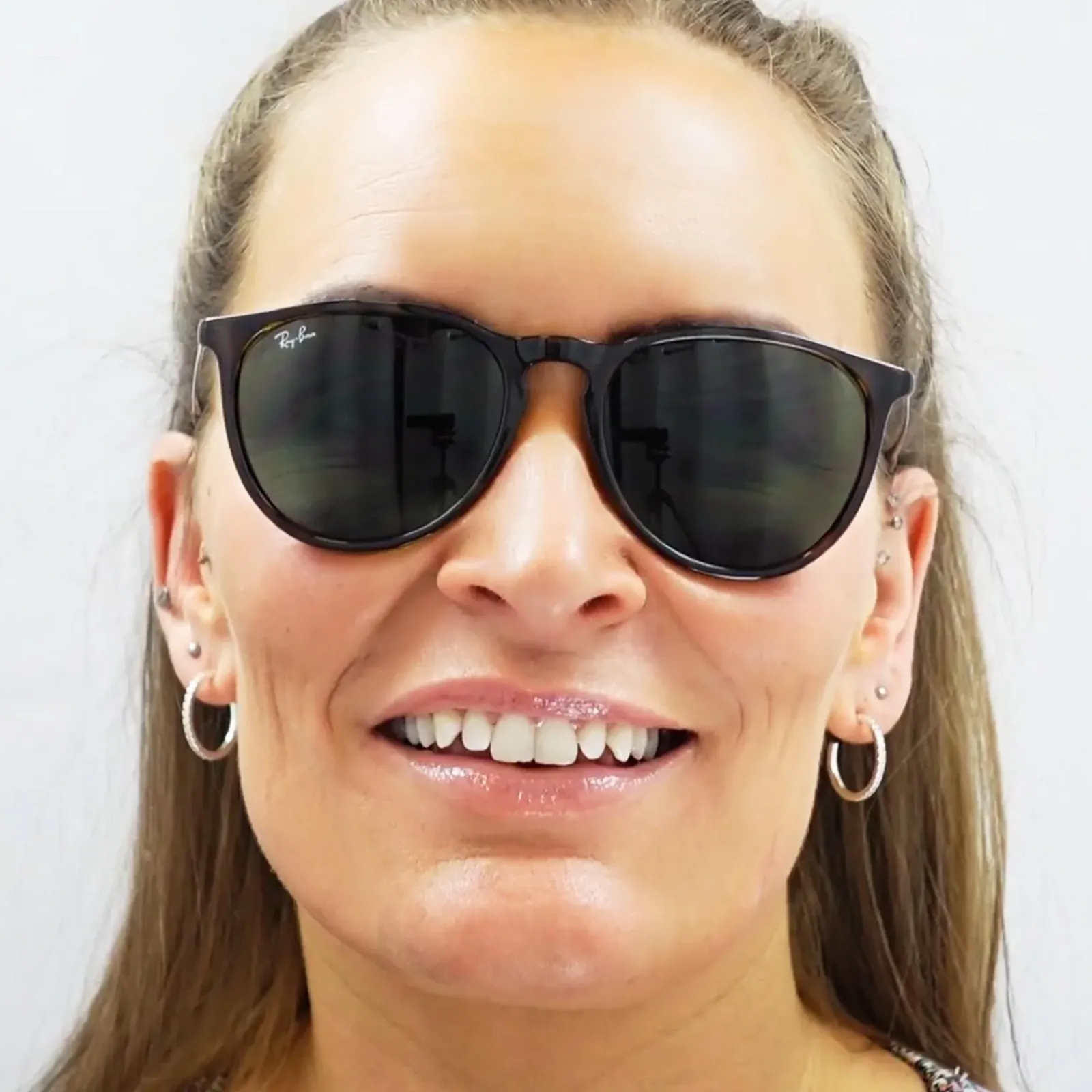 Ray-Ban Polarised^Sunglasses Erika 4171 710/T5 Tortoise & Gunmetal Brown Gradien