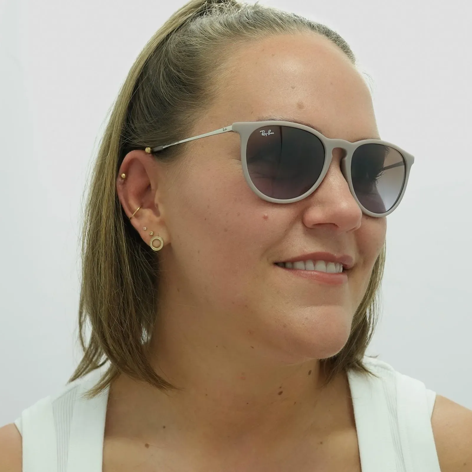 Ray-Ban Ray-Ban|Ray-Ban^Sunglasses Erika 4171 600068 Dark Rubber Sand Brown Gradient