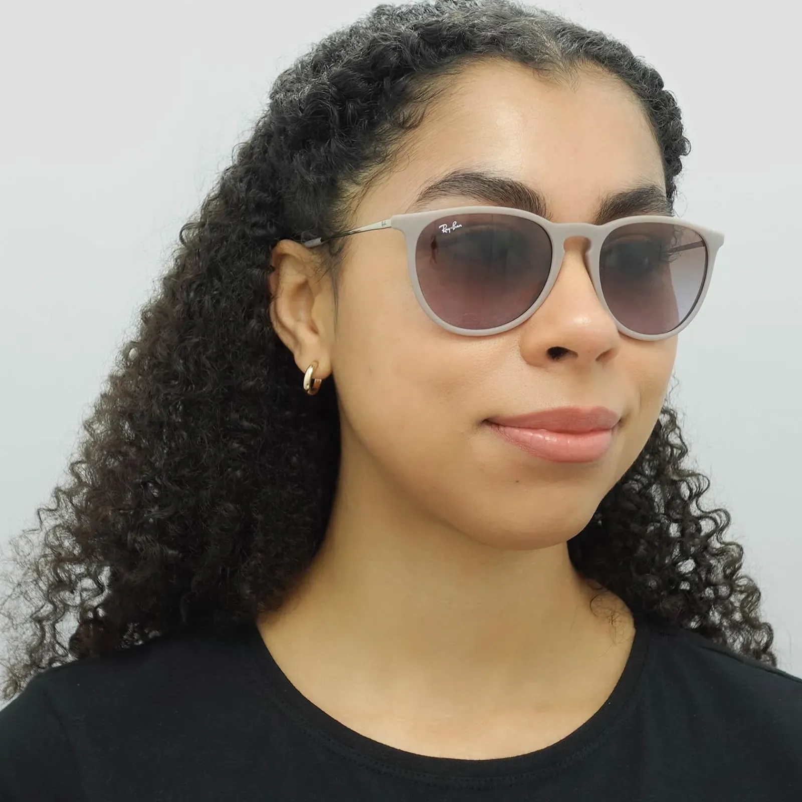 Ray-Ban Ray-Ban|Ray-Ban^Sunglasses Erika 4171 600068 Dark Rubber Sand Brown Gradient