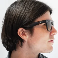 Ray-Ban Ray-Ban|Rectangle^Sunglasses Folding Wayfarer 4105 Light Havana Brown Gradient 7