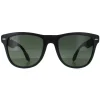 Ray-Ban Ray-Ban|Rectangle^Sunglasses Folding Wayfarer 4105 Matt Black Green 601S 54mm