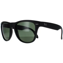 Ray-Ban Ray-Ban|Rectangle^Sunglasses Folding Wayfarer 4105 Matt Black Green 601S 54mm