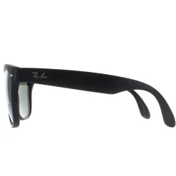 Ray-Ban Ray-Ban|Rectangle^Sunglasses Folding Wayfarer 4105 Matt Black Green 601S 54mm