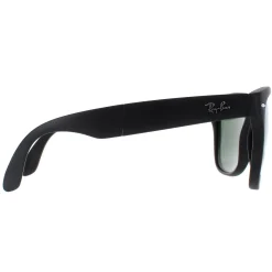 Ray-Ban Ray-Ban|Rectangle^Sunglasses Folding Wayfarer 4105 Matt Black Green 601S 54mm