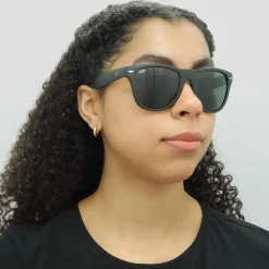 Ray-Ban Ray-Ban|Rectangle^Sunglasses Folding Wayfarer 4105 Matt Black Green 601S 54mm