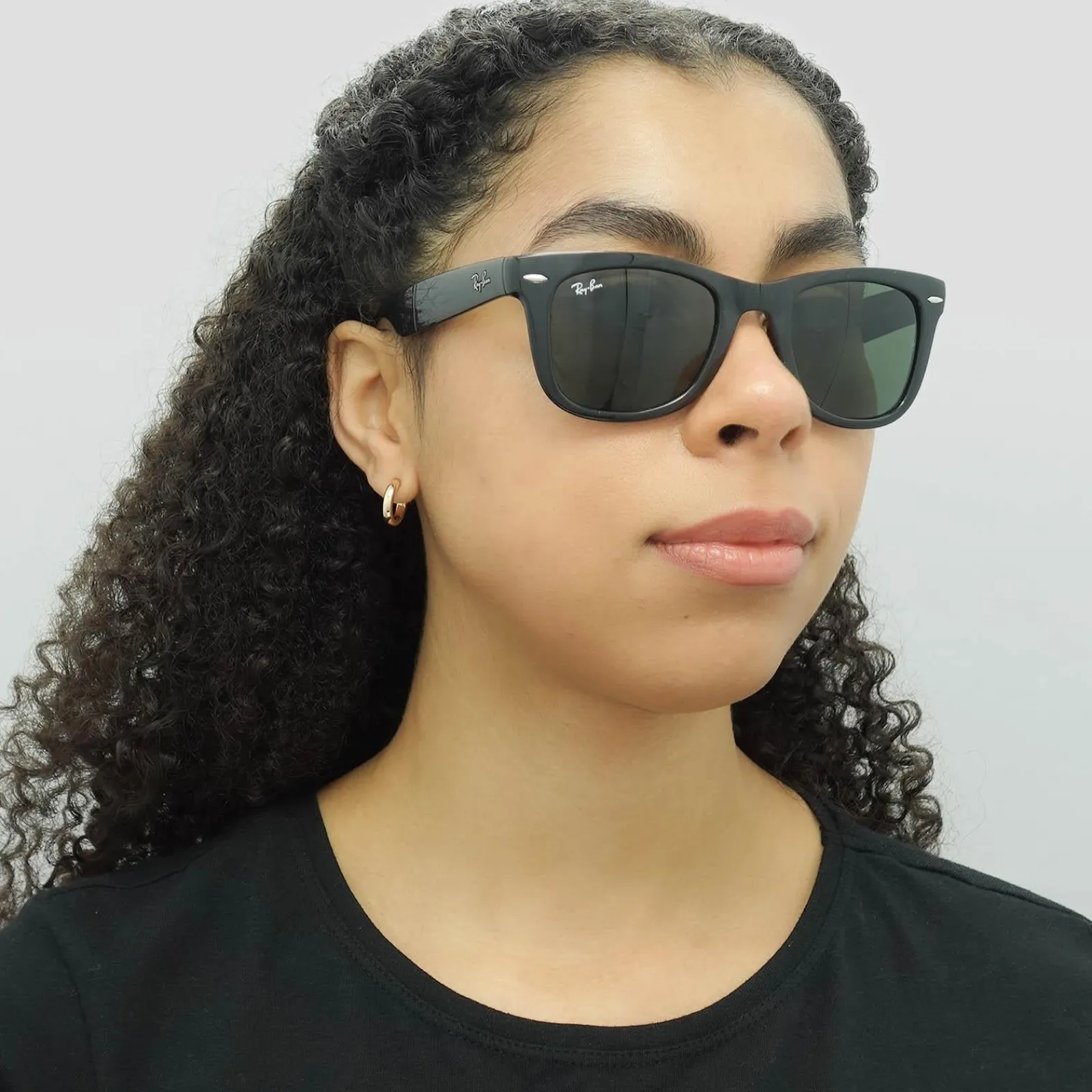 Ray-Ban Ray-Ban|Rectangle^Sunglasses Folding Wayfarer 4105 Black 601 50mm