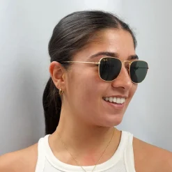 Ray-Ban Ray-Ban|Ray-Ban^Sunglasses Frank Legend RB3857 919631 Gold Green G-15
