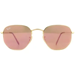 Ray-Ban Ray-Ban|Ray-Ban^Sunglasses Hexagonal 3548N 001/Z2 Gold Copper Flash Mirror