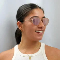 Ray-Ban Ray-Ban|Ray-Ban^Sunglasses Hexagonal 3548N 001/Z2 Gold Copper Flash Mirror