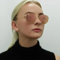 Ray-Ban Ray-Ban|Ray-Ban^Sunglasses Hexagonal 3548N 001/Z2 Gold Copper Flash Mirror