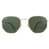 Ray-Ban Square|Ray-Ban^Sunglasses Hexagonal 3548N 001 Gold Green