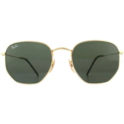 Ray-Ban Square|Ray-Ban^Sunglasses Hexagonal 3548N 001 Gold Green