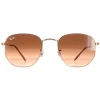 Ray-Ban Square|Ray-Ban^Sunglasses Hexagonal RB3548N 9069A5 Polished Bronze Copper Bro