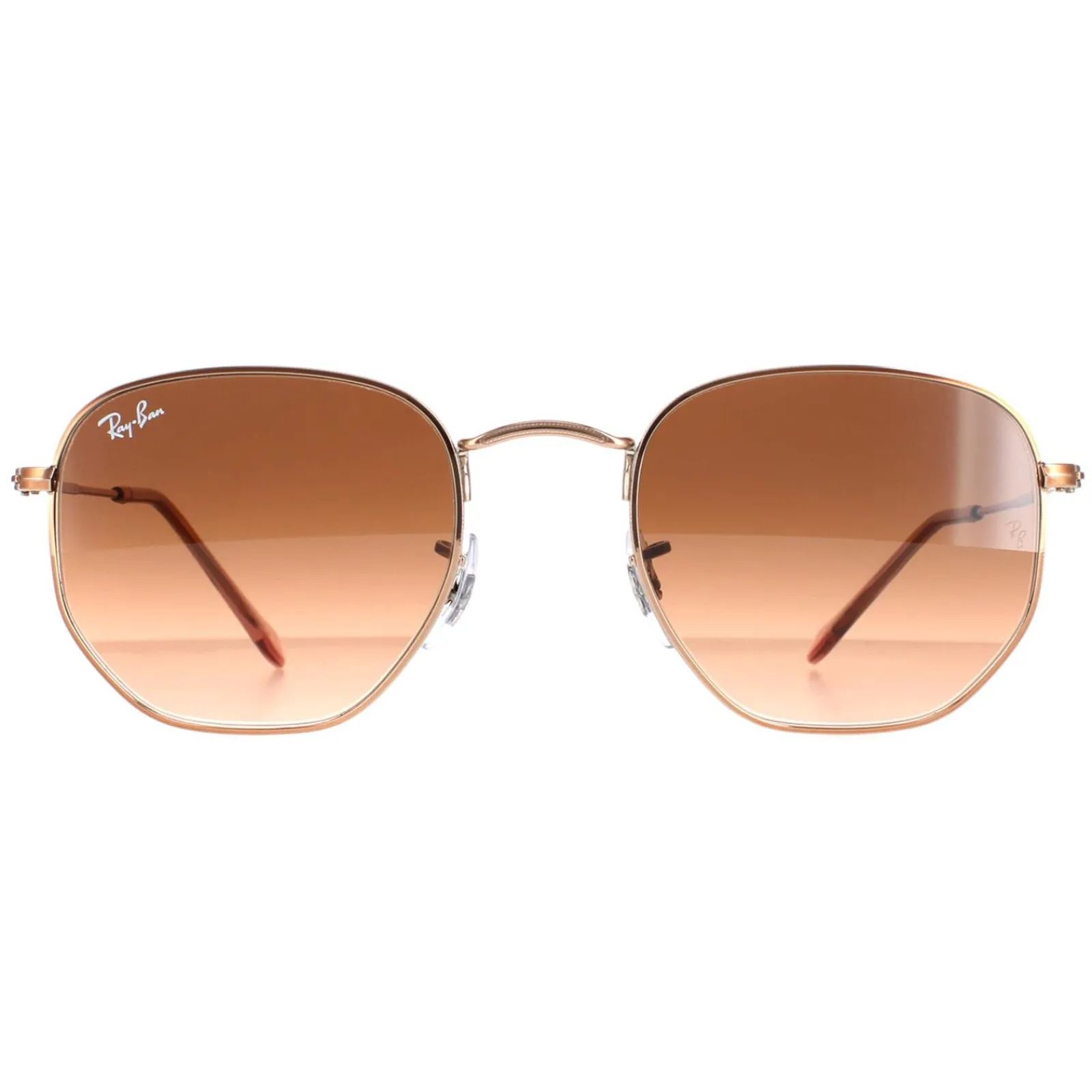 Ray-Ban Square|Ray-Ban^Sunglasses Hexagonal RB3548N 9069A5 Polished Bronze Copper Bro