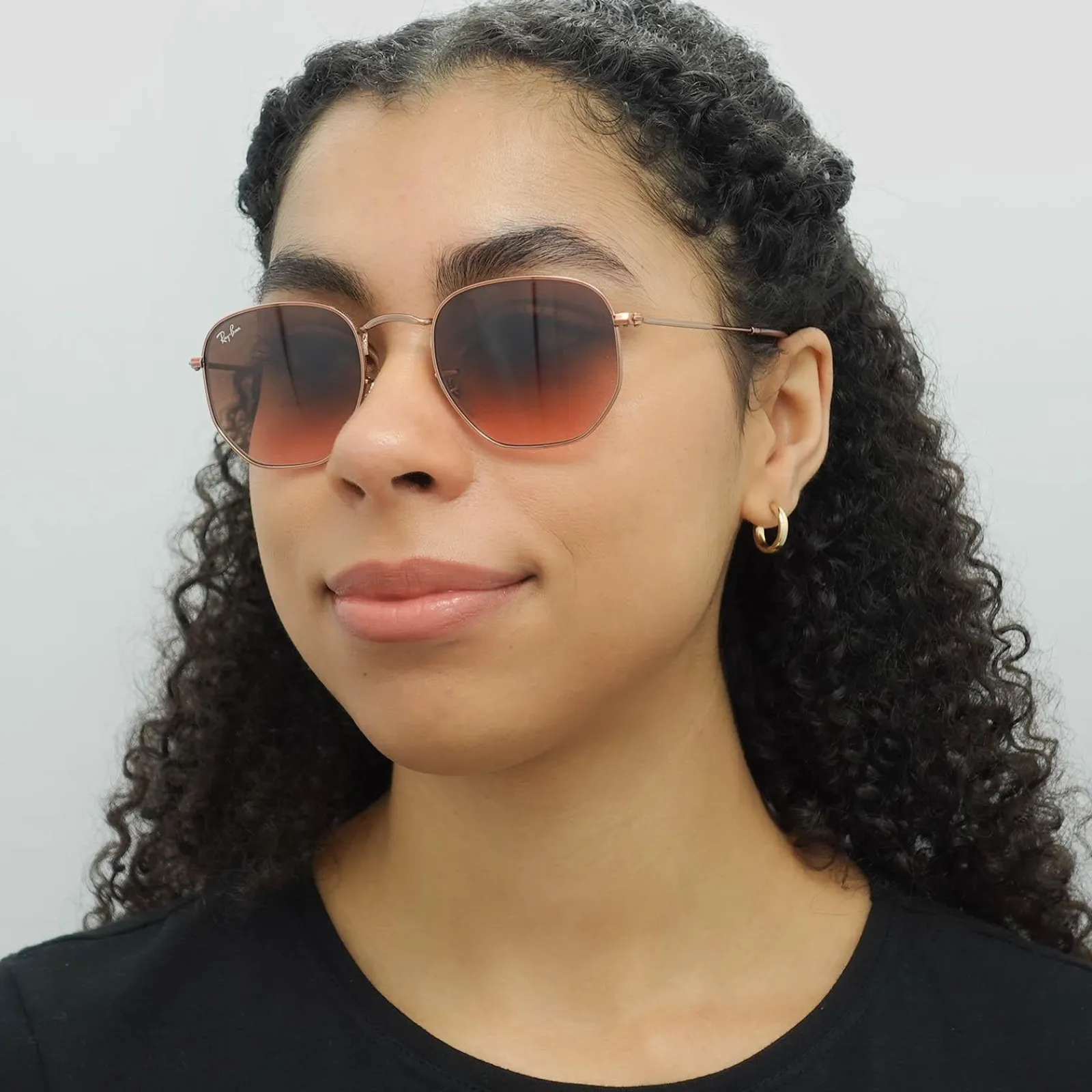 Ray-Ban Square|Ray-Ban^Sunglasses Hexagonal RB3548N 9069A5 Polished Bronze Copper Bro