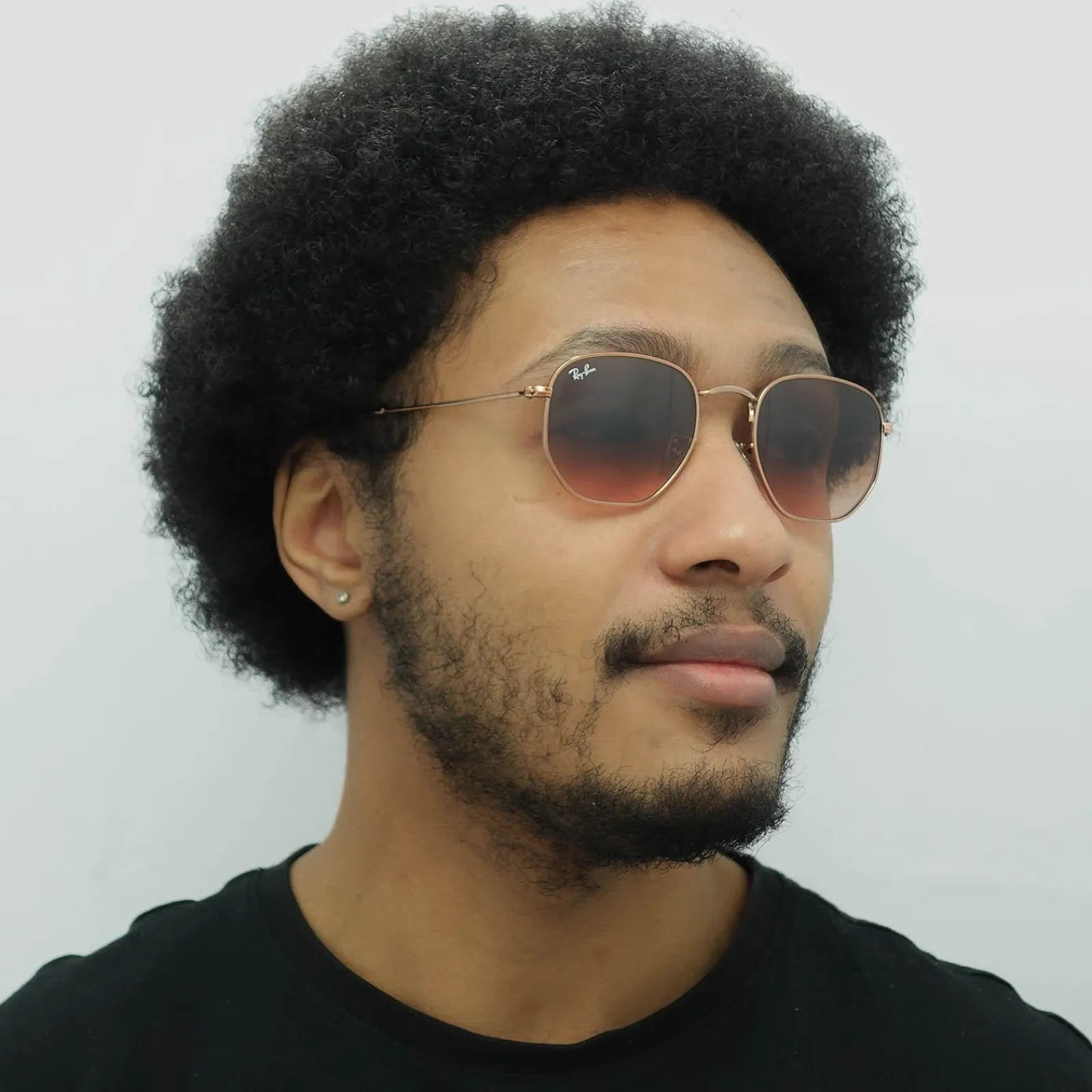 Ray-Ban Square|Ray-Ban^Sunglasses Hexagonal RB3548N 9069A5 Polished Bronze Copper Bro