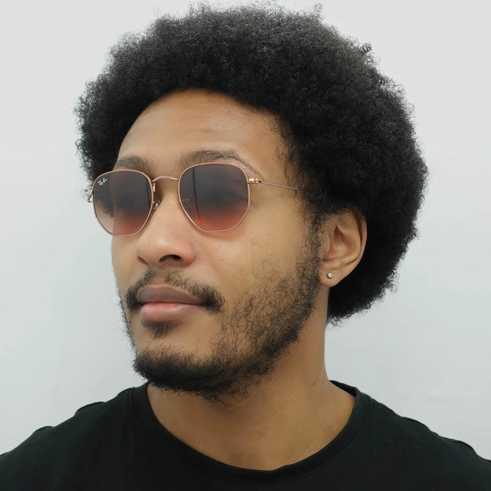 Ray-Ban Square|Ray-Ban^Sunglasses Hexagonal RB3548N 9069A5 Polished Bronze Copper Bro