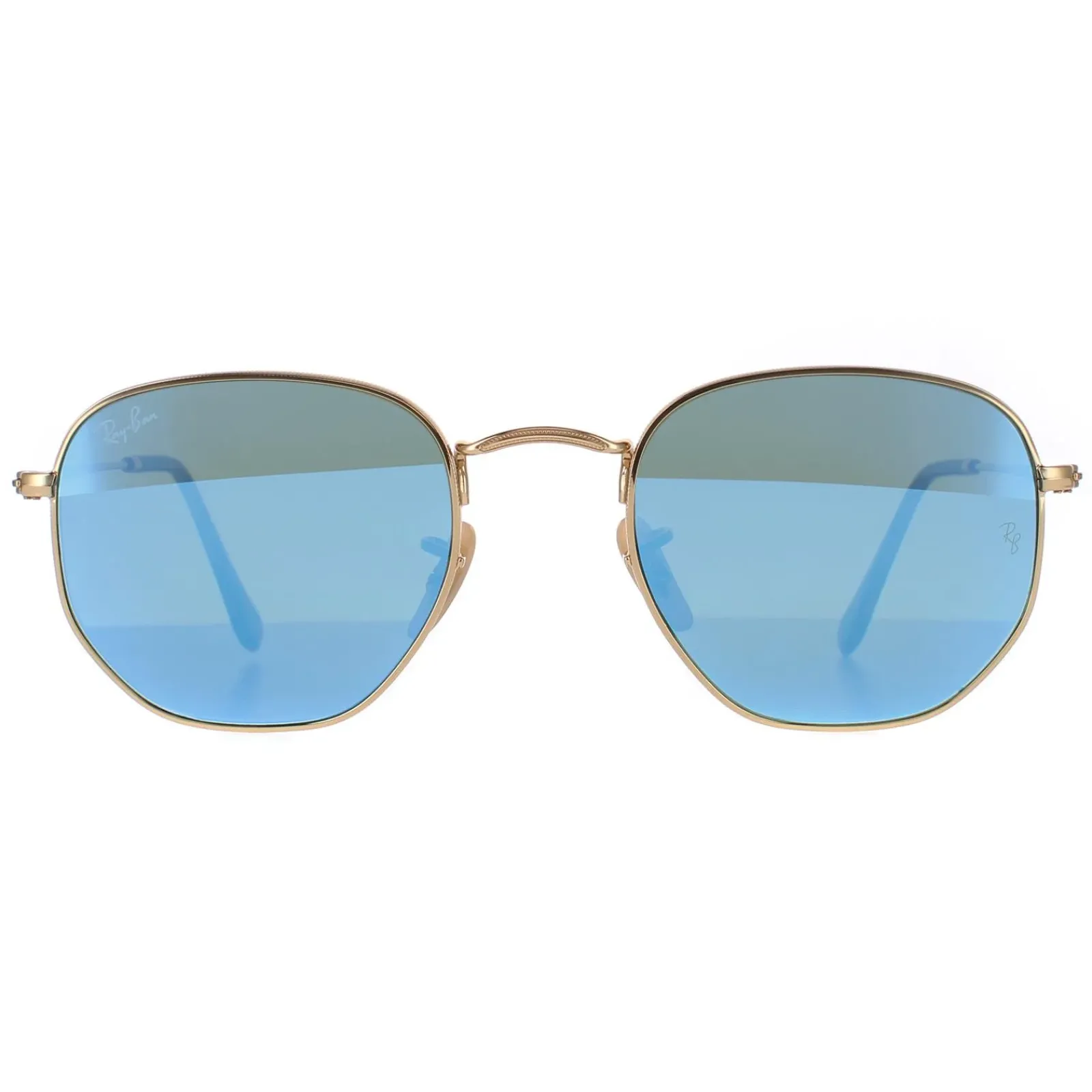 Ray-Ban Ray-Ban|Square^Sunglasses Hexagonal 3548N 001/9O Gold Light Blue Gradient Mir