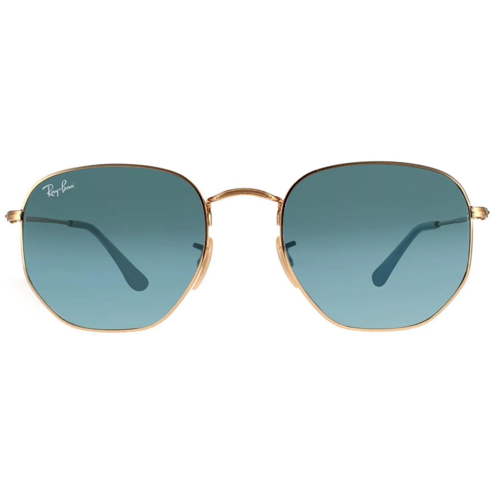 Ray-Ban Square|Ray-Ban^Sunglasses Hexagonal RB3548N 91233M Gold Blue Grey Gradient