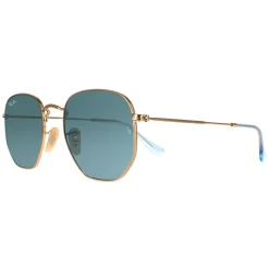 Ray-Ban Square|Ray-Ban^Sunglasses Hexagonal RB3548N 91233M Gold Blue Grey Gradient