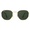 Ray-Ban Ray-Ban|Square^Sunglasses Hexagonal 3548N 001 Gold Green G-15