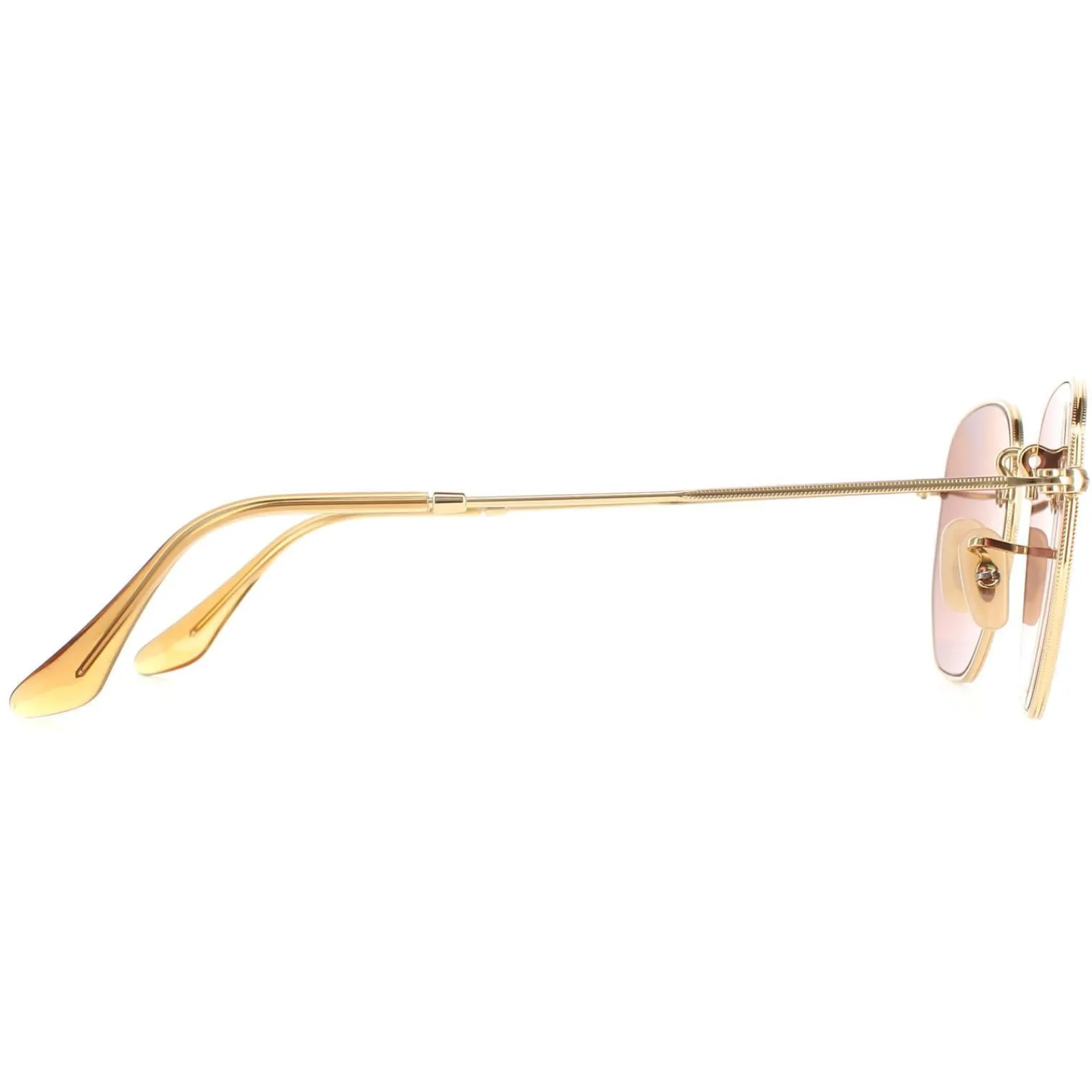 Ray-Ban Square|Ray-Ban^Sunglasses Hexagonal RB3548N 912443 Polished Gold Brown Gradie