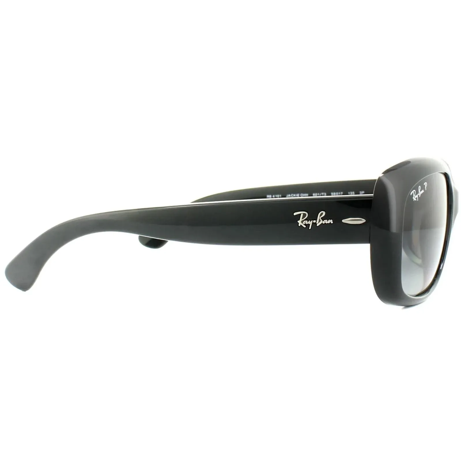 Ray-Ban Polarised|Ray-Ban^Sunglasses Jackie Ohh 4101 601/T3 Shiny Black Grey Gradient Po
