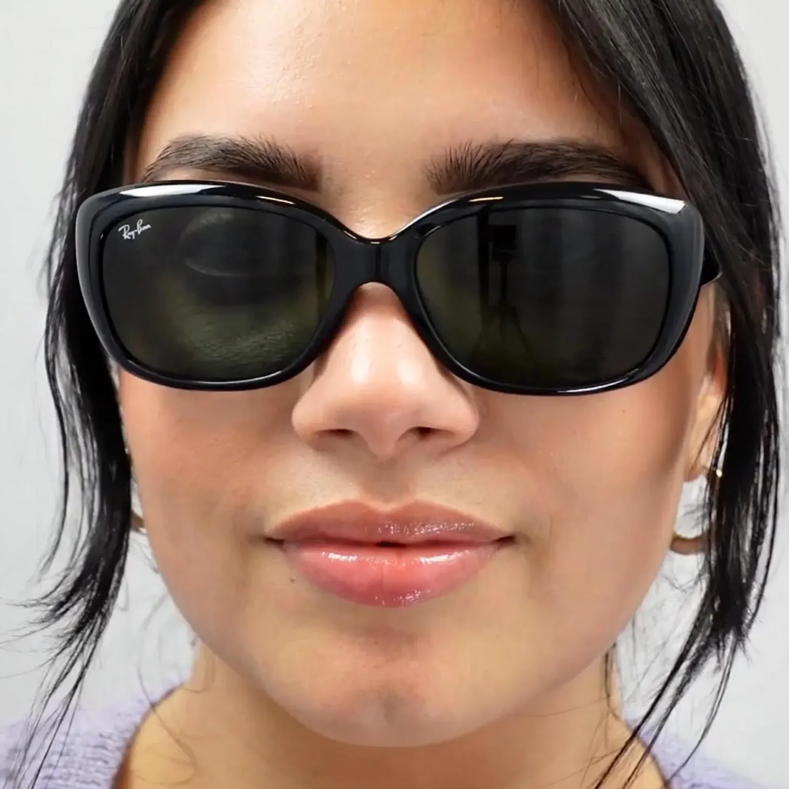 Ray-Ban Polarised|Ray-Ban^Sunglasses Jackie Ohh 4101 601/T3 Shiny Black Grey Gradient Po