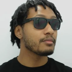 Ray-Ban Ray-Ban|Rectangle^Sunglasses Justin 4165 601/8G Rubber Black Grey Gradient