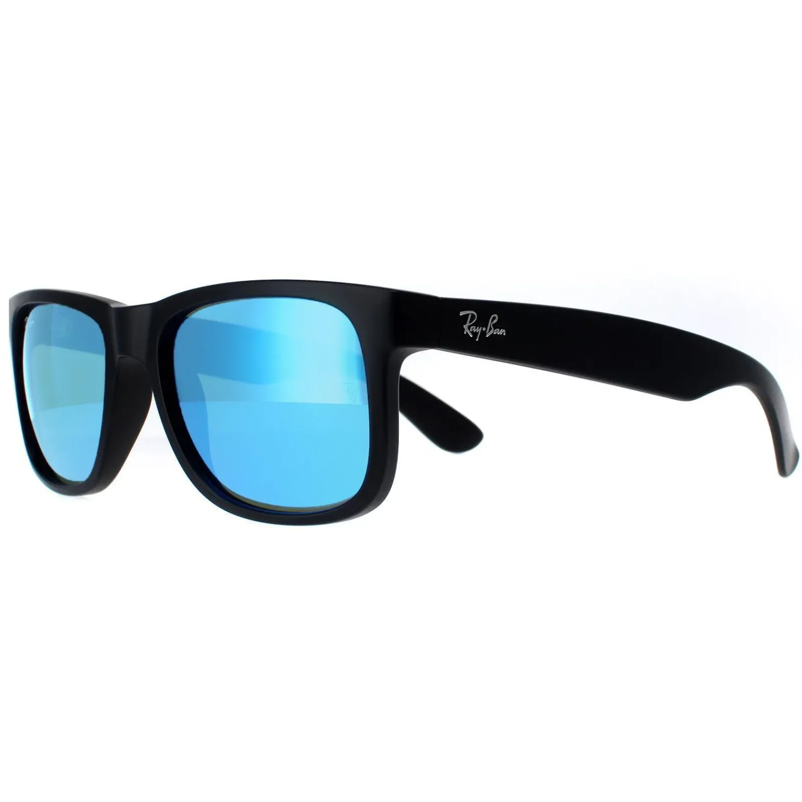 Ray-Ban Ray-Ban|Rectangle^Sunglasses Justin 4165 622/55 Black Blue Mirror